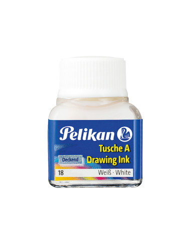 Tinta china pelikan blanco bote de 10 ml