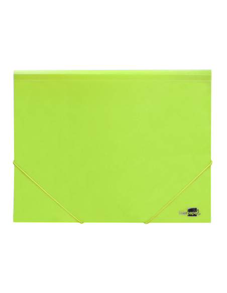 Carpeta liderpapel gomas solapas polipropileno din a4 amarillo fluor opaco