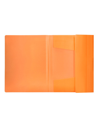 Carpeta liderpapel gomas solapas polipropileno din a4 naranja fluor opaco