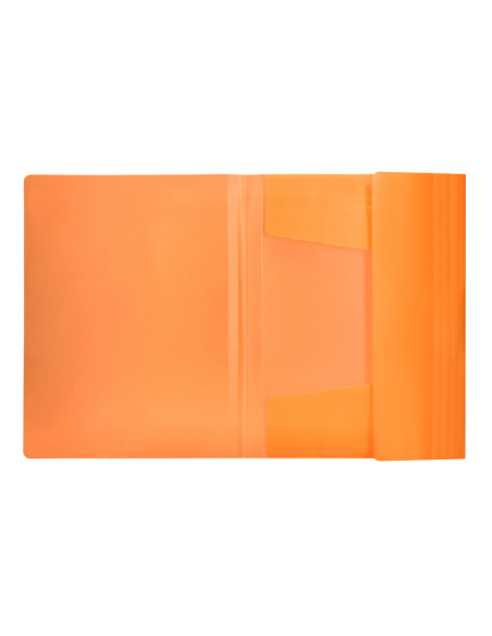 Carpeta liderpapel gomas solapas polipropileno din a4 naranja fluor opaco