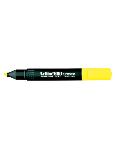 Rotulador artline fluorescente ek-660 amarillo punta biselada