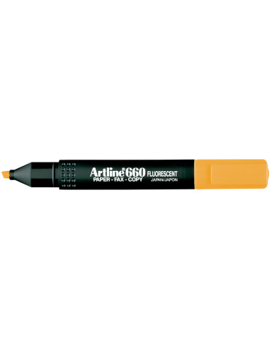 Rotulador artline fluorescente ek-660 naranja punta biselada