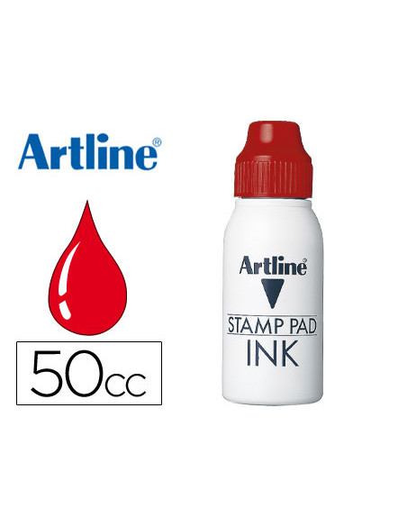 Tinta tampon artline roja bote 50 cc