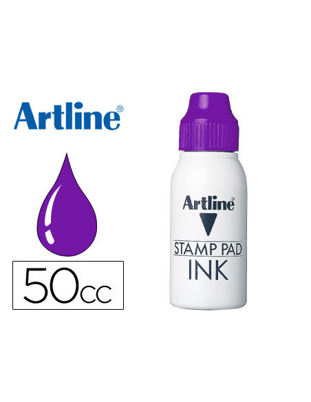 Tinta tampon artline violeta bote 50 cc