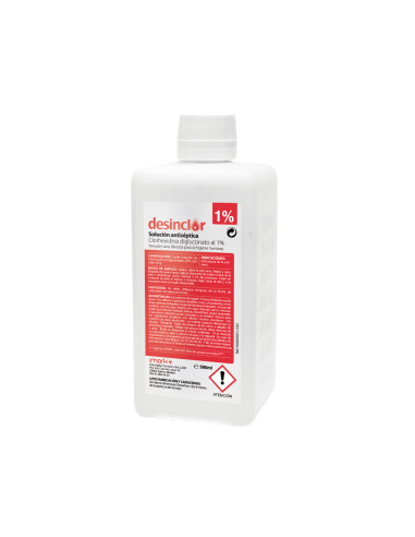 Solucion antiseptica clorhexidina desinclor 1% bote de 500 ml