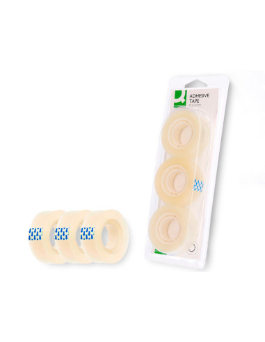 Cinta adhesiva q-connect 33 mt x 19 mm blister de 3 unidades