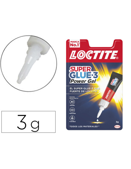 LOCTITE ADHESIVO INSTANTÁNEO SUPER GLUE-3 POWER GEL 3GR TRANSPARENTE