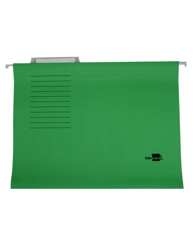 Carpeta colgante liderpapel folio verde