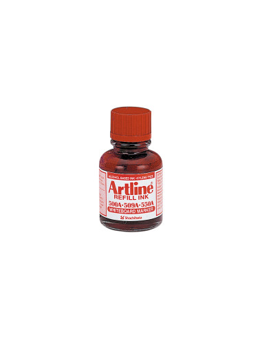 Tinta artline rojo para rotulador pizarra blanca 500a bote 20 ml