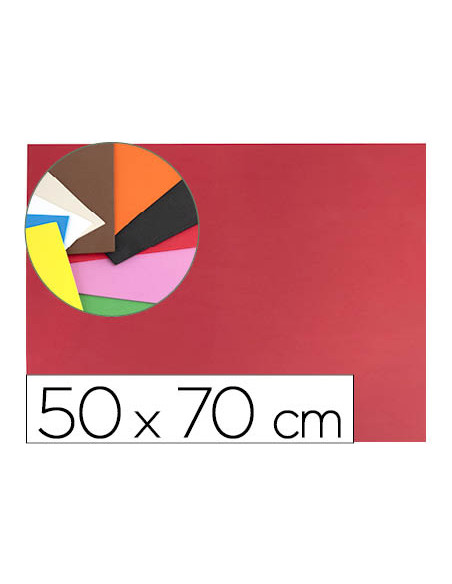 Goma eva liderpapel 50x70cm 60g/m2 espesor 1.5mm rojo