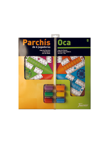 FOURNIER TABLERO DE PARCHÍS 6 / OCA + ACCESORIOS 40X40CM -BLISTER-