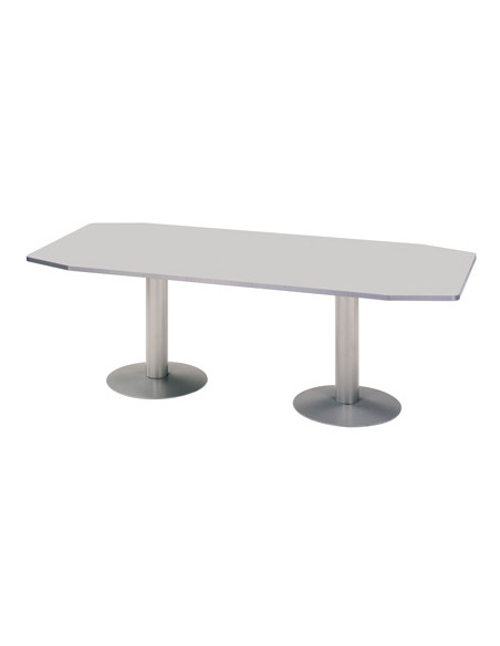 Mesa reunion meeting 3003at02 estructura aluminio tablero gris 220x100x72cm