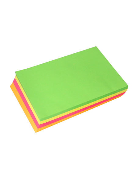 Papel color liderpapel a4 75gr neon 4 colores surtidos paquete de 500 hojas