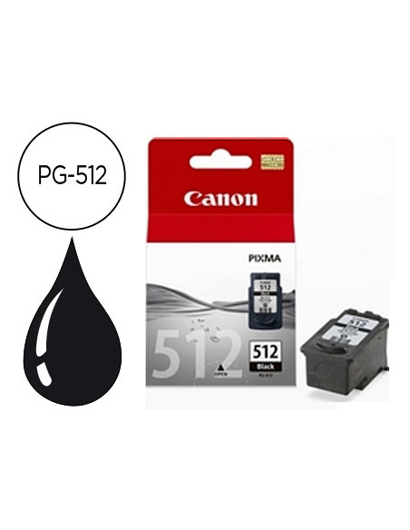 CANON TINTA NEGRO PIXMA IP 2700 - MP 240 250 260 270 480 490 495- MX 320 330 340 350 360 -  PG512