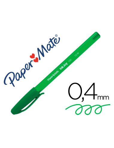 PAPER MATE INKJOY 100 CAP BOLIGRAFO TRIANGULAR VERDE -50U-