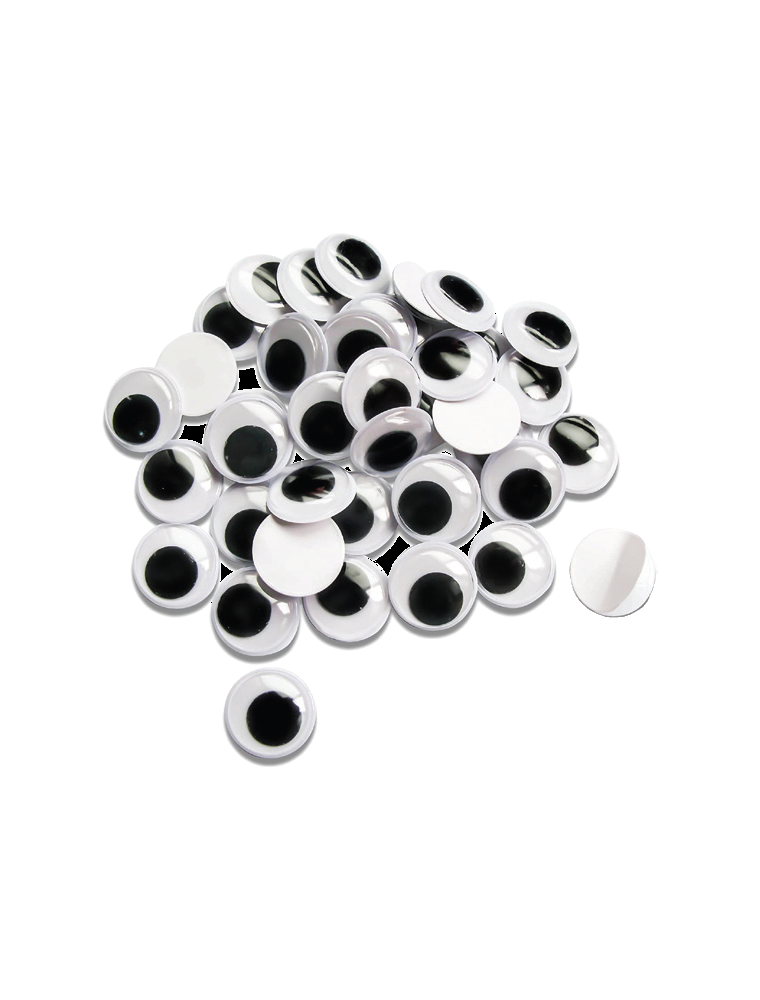 Ojos moviles adhesivos  de 15 mm bolsa de 30 ud Grafoplas