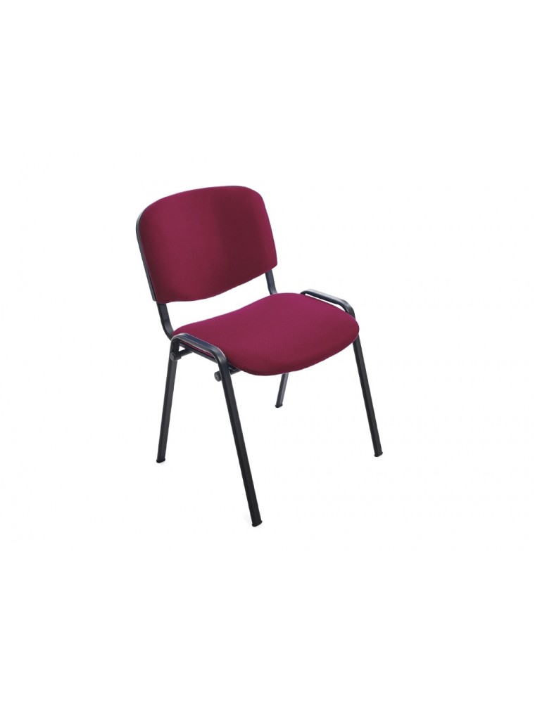 Silla rocada confidente estructura metalica asiento tela ignifuga burdeos 570x410x810 mm