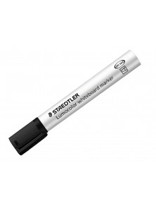 Rotulador staedtler lumocolor 351 para pizarra blanca punta redonda 2 mm recargable color negro.
