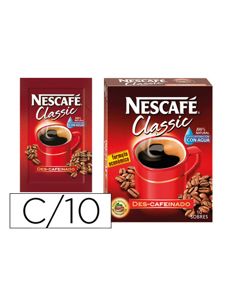 Cafe nescafe natural monodosis caja de 10 sobres