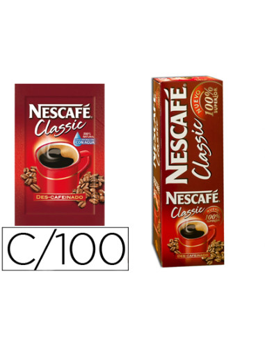 Cafe nescafe descafeinado monodosis caja de 10 sobres