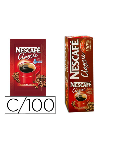 Cafe nescafe descafeinado monodosis caja de 10 sobres