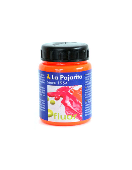 Pintura acrilica la pajarita f-02 naranja fluorescente 75ml