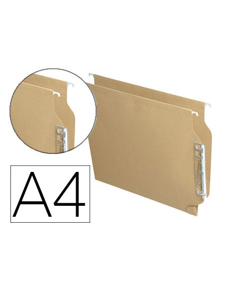 FADE CARPETA COLGANTE VISOR LATERAL AKU KRAFT CARTULINA A4 LOMO V CON ETIQUETAS -25U-