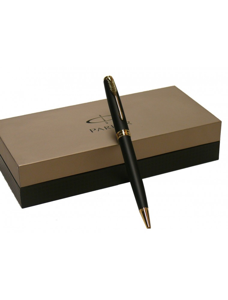 BOLIGRAFO PARKER SONNET MATE SLIM GT ACERO CON DETALLES DE ORO