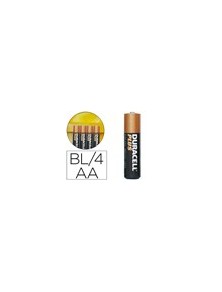 Pila duracell alcalina plus aa blister con 4 unidades