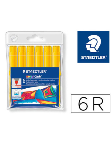 STAEDTLER ROTULADOR GRUESO NORIS CLUB AMARILLO ESTUCHE 6 UD