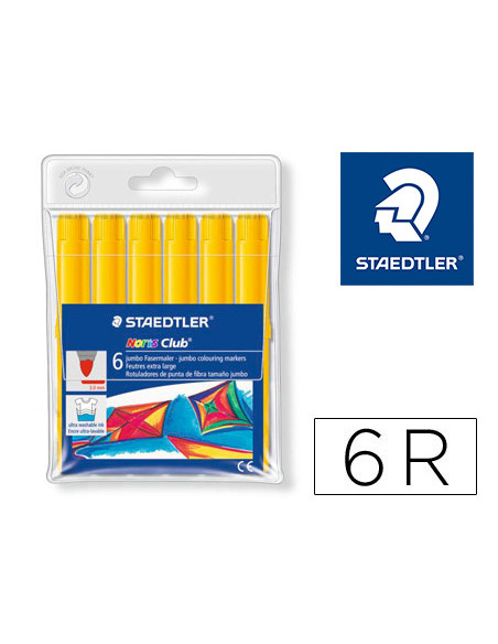 STAEDTLER ROTULADOR GRUESO NORIS CLUB AMARILLO ESTUCHE 6 UD