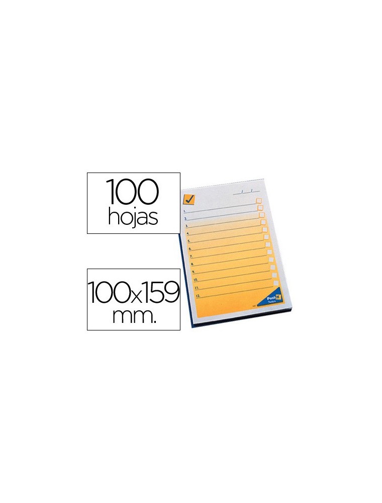 Bloc de notas adhesivas quita y pon 102x149 mm tareas para hacer -7691-