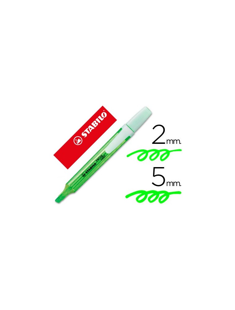 Rotulador stabilo marcador fluorescente swing cool verde