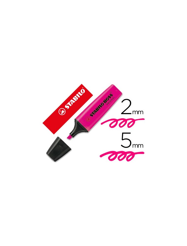 Rotulador stabilo boss fluorescente 70 rosa