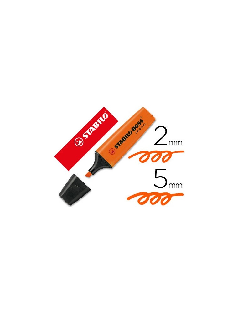 Rotulador stabilo boss fluorescente 70 naranja