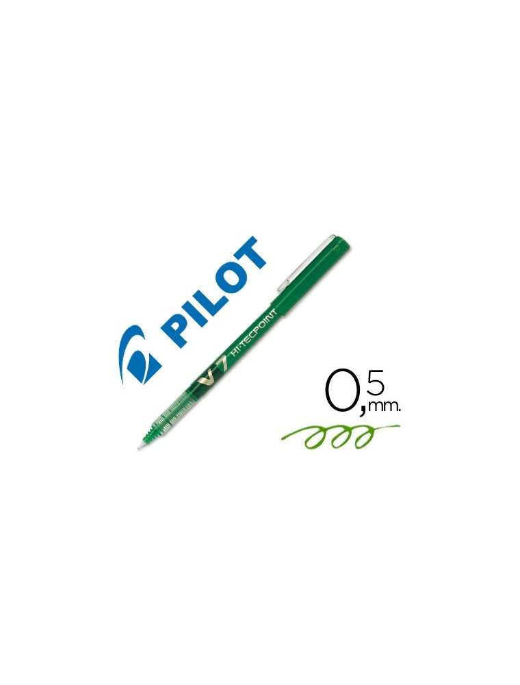 Rotulador pilot punta aguja v-7 verde 0.7 mm