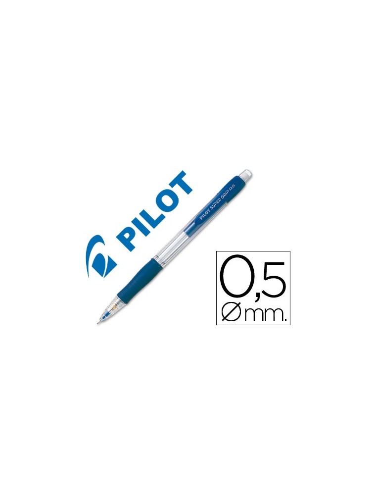 Portaminas pilot super grip azul 0,5 mm sujecion de caucho