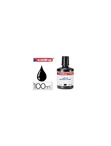 Tinta rotulador edding t-100 negro frasco de 100 ml