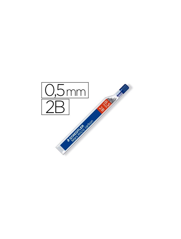 Minas staedtler mars micro grafito 0,5 mm 2b tubo con 12 unidades