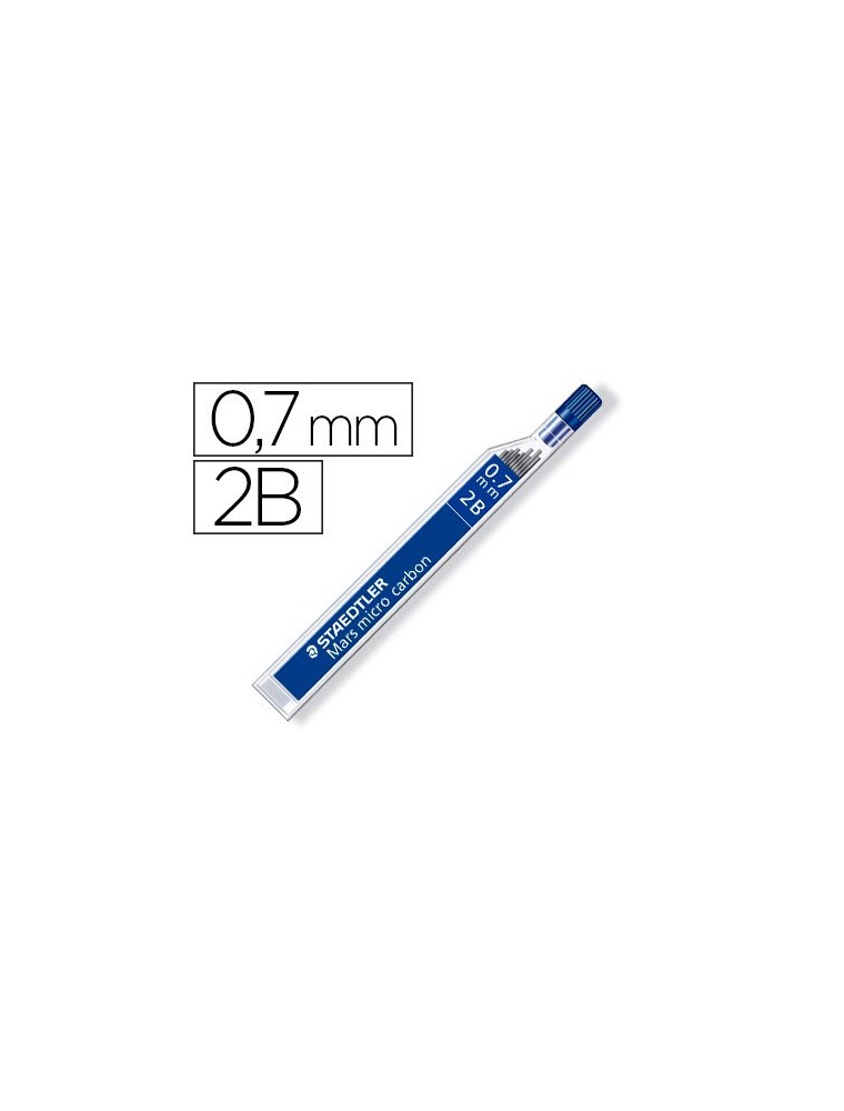 Minas staedtler mars micro grafito 0,7 mm 2b tubo con 12 unidades