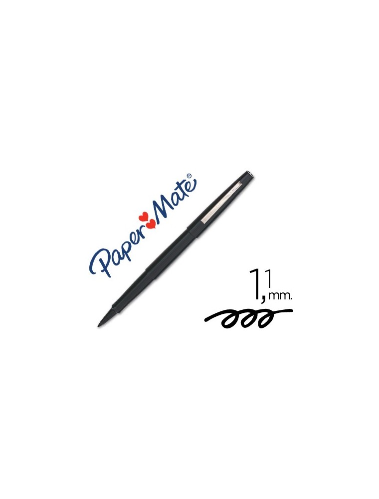 Rotulador paper mate flair original punta fibra negro