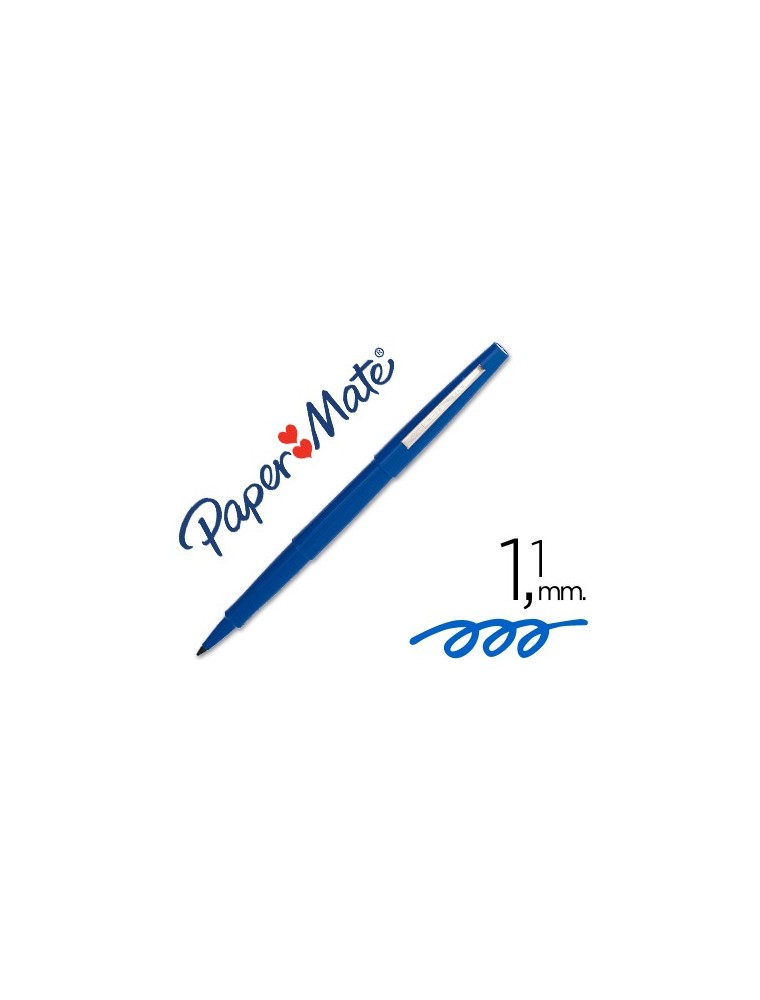 Rotulador paper mate flair original punta fibra azul