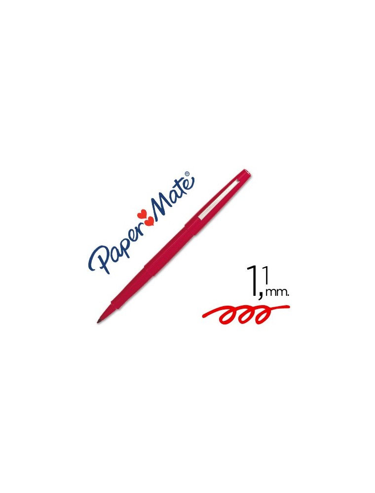 Rotulador paper mate flair original punta fibra rojo