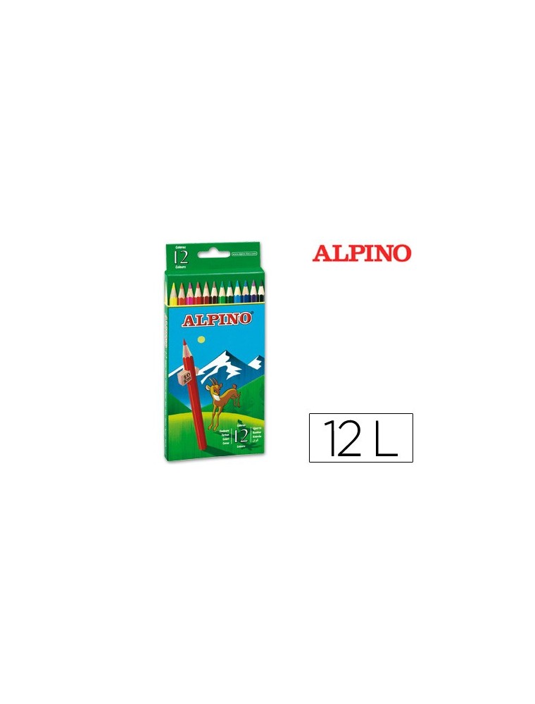 Lapices de colores alpino 654 caja de 12 colores largos