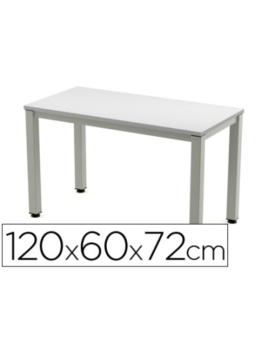 Mesa de oficina rocada executive 200ad02 aluminio /gris 120x60 cm