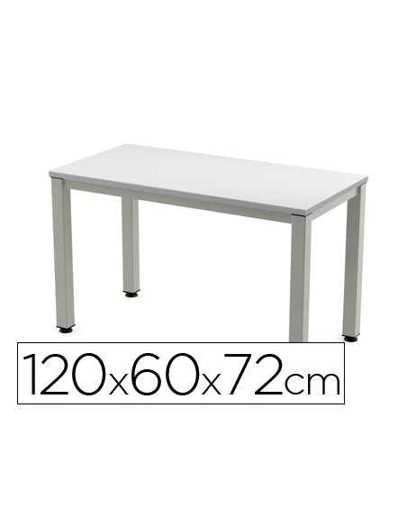 Mesa de oficina rocada executive 200ad02 aluminio /gris 120x60 cm