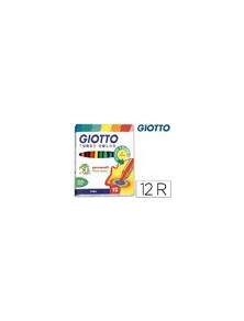 Rotulador giotto turbo color caja de 12 colores lavables con punta bloqueada