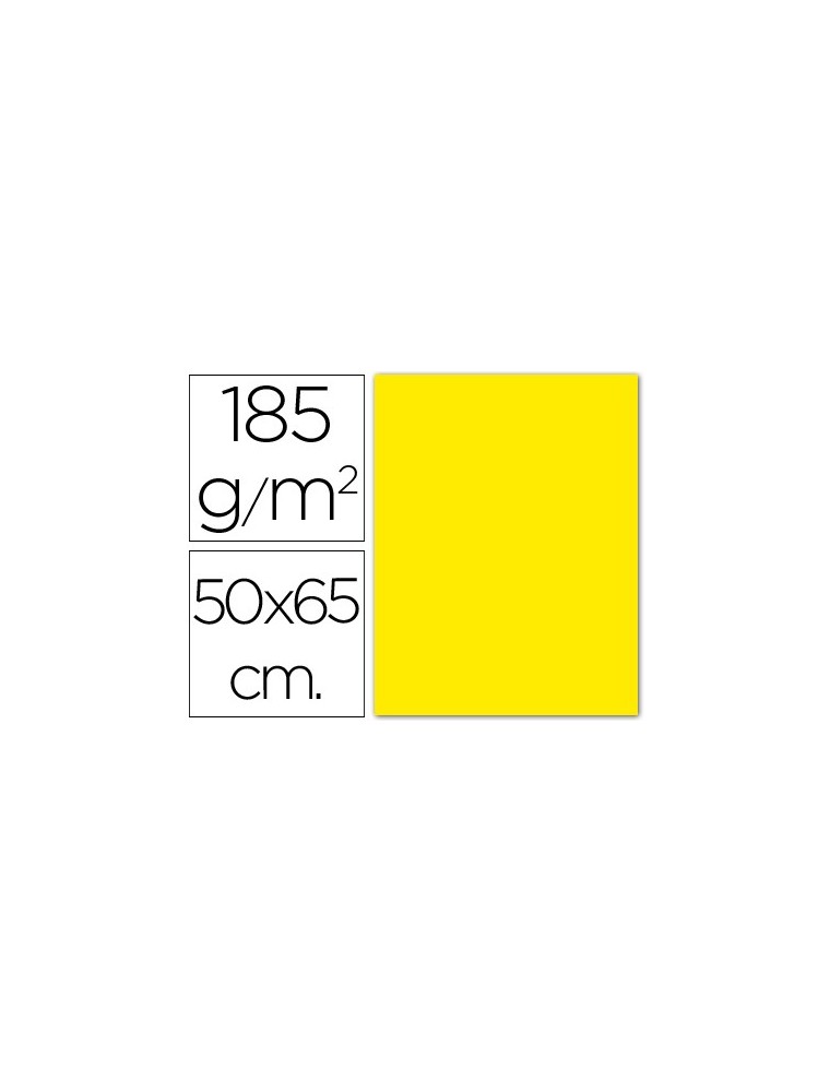 Cartulina guarro amarillo canario 50x65 cm 185 gr