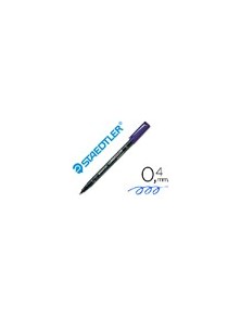 Rotulador staedtler lumocolor retroproyeccion punta de fibrapermanente 313-3 azul punta super fina redonda 0.4 mm