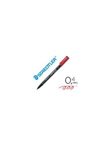 Rotulador staedtler lumocolor retroproyeccion punta de fibrapermanente 313-2 rojo punta super fina redonda 0.4 mm